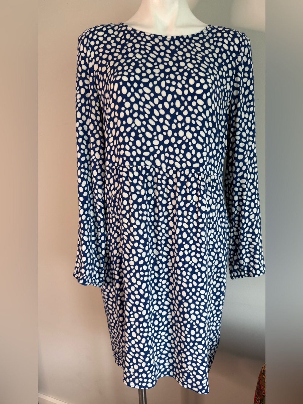Boden Polka Dot Dress pockets size 12